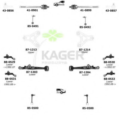 Подвеска колеса KAGER 801288