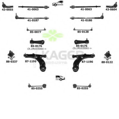 Подвеска колеса KAGER 801341