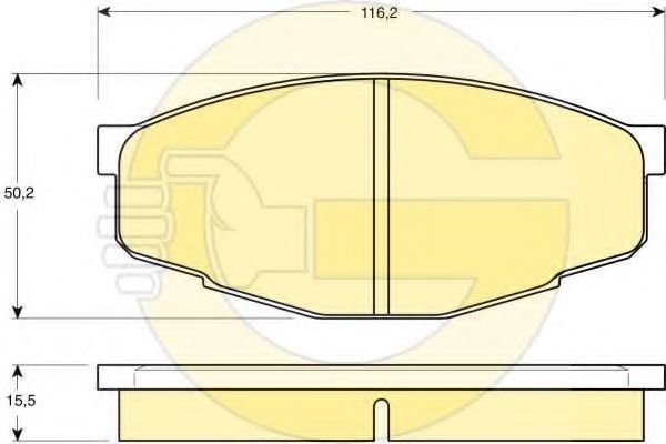 Комплект тормозных колодок, дисковый тормоз GIRLING 6102939