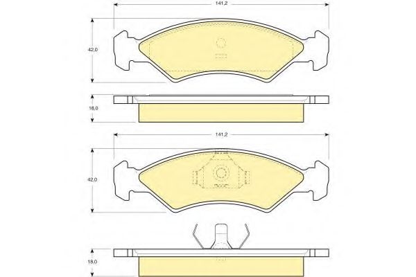 Комплект тормозных колодок, дисковый тормоз GIRLING 6103112