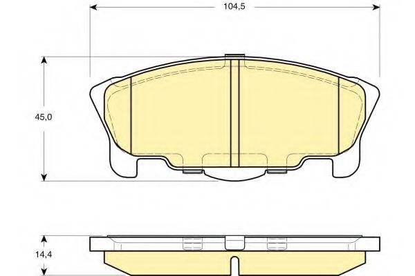 Комплект тормозных колодок, дисковый тормоз GIRLING 6133209