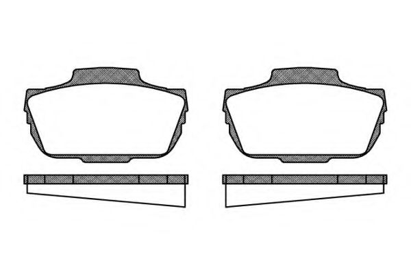 Комплект тормозных колодок, дисковый тормоз KAWE 0055 00