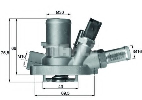 Термостат, охлаждающая жидкость MAHLE ORIGINAL TI 147 80