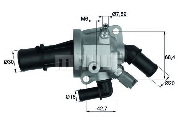 Термостат, охлаждающая жидкость MAHLE ORIGINAL TI 164 88