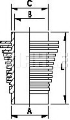 Гильза цилиндра MAHLE ORIGINAL C70190