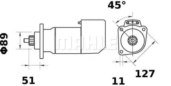 Стартер MAHLE ORIGINAL MS 577