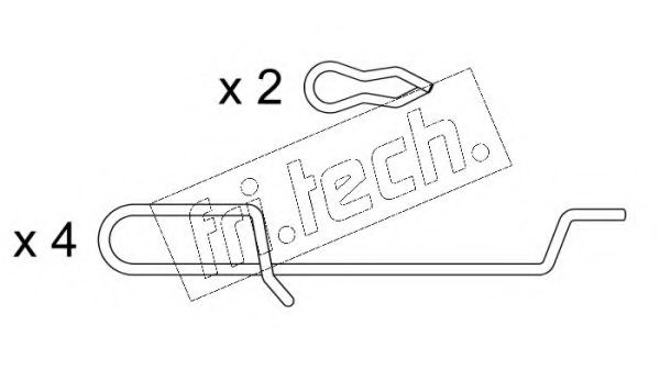 Комплектующие, колодки дискового тормоза fri.tech. KIT.004