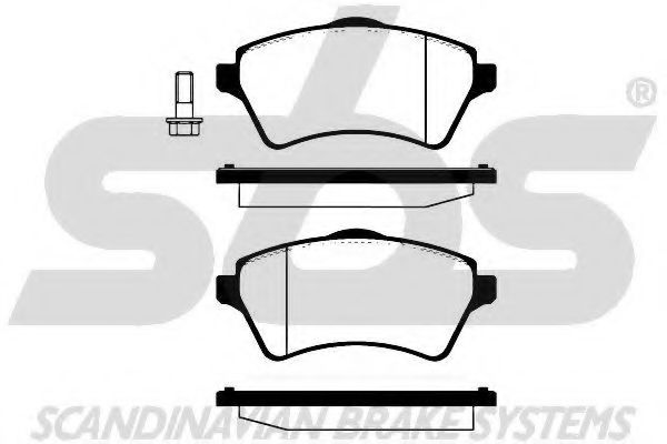 Комплект тормозных колодок, дисковый тормоз sbs 1501224023