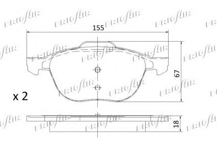 Комплект тормозных колодок, дисковый тормоз AMC Filter BP4555