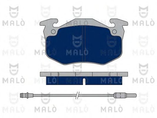 Комплект тормозных колодок, дисковый тормоз MALÒ 1050056