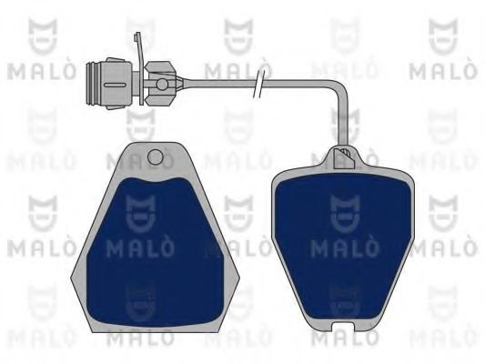 Комплект тормозных колодок, дисковый тормоз MALÒ 1050768