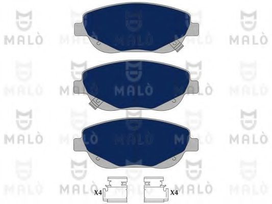 Комплект тормозных колодок, дисковый тормоз MALÒ 1051020