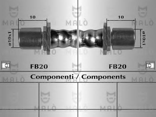 Тормозной шланг MALÒ 80132