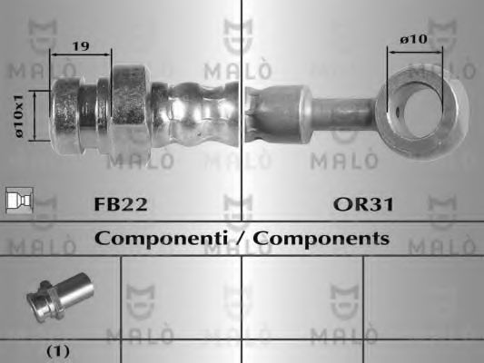 Тормозной шланг MALÒ 80390