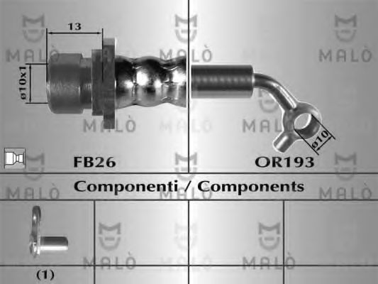 Тормозной шланг MALÒ 80669