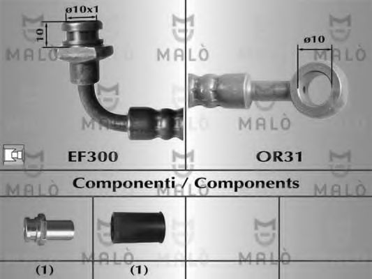 Тормозной шланг MALÒ 80695