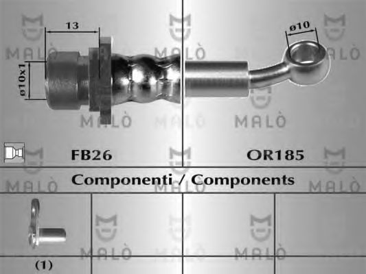 Тормозной шланг MALÒ 80766
