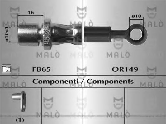 Тормозной шланг MALÒ 80869