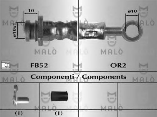 Тормозной шланг MALÒ 80874