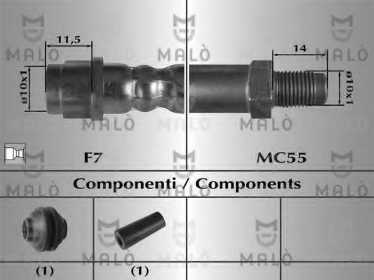 Тормозной шланг MALÒ 80998