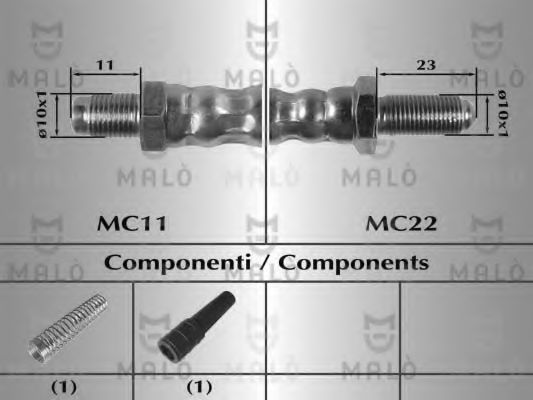 Тормозной шланг MALÒ 8474