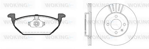Комплект тормозов, дисковый тормозной механизм WOKING 87333.03