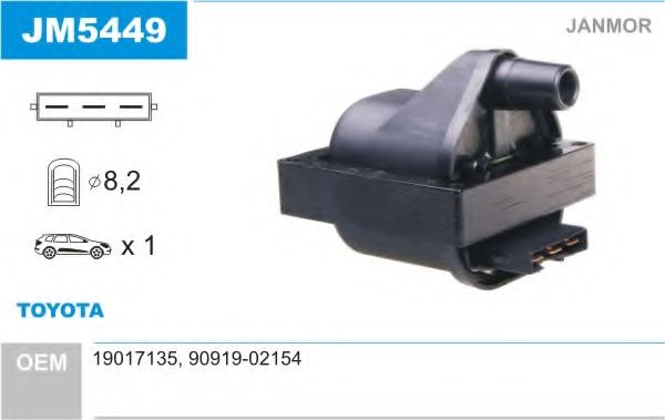 Катушка зажигания JANMOR JM5449
