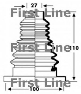 Пыльник, приводной вал FIRST LINE FCB2804