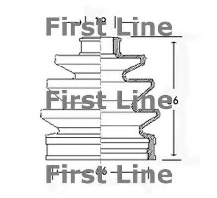 Пыльник, приводной вал FIRST LINE FCB2303