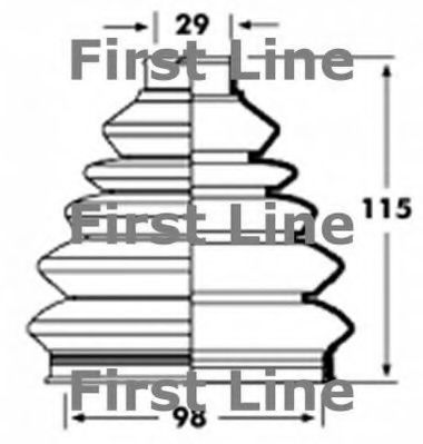 Пыльник, приводной вал FIRST LINE FCB2354