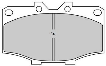 Комплект тормозных колодок, дисковый тормоз FREMAX FBP-1749