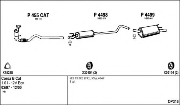 Система выпуска ОГ FENNO OP316