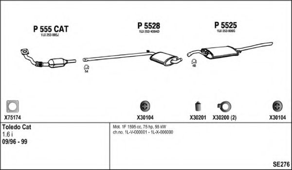 Система выпуска ОГ FENNO SE276