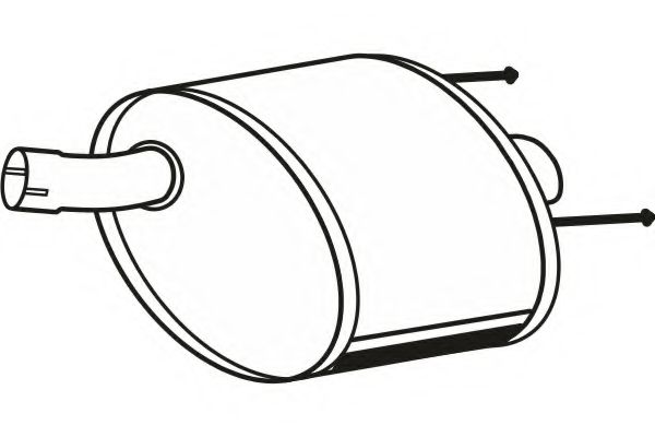 Глушитель выхлопных газов конечный FENNO 43052