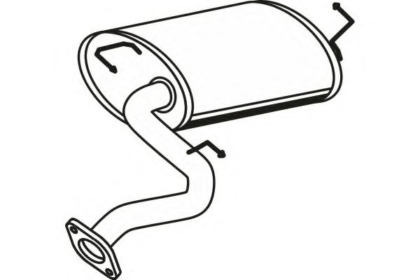 Глушитель выхлопных газов конечный FENNO 6578