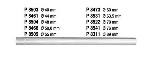 Труба выхлопного газа, универсальная FENNO P8503