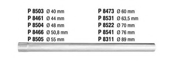 Труба выхлопного газа, универсальная FENNO 8522
