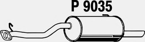 Глушитель выхлопных газов конечный FENNO P9035