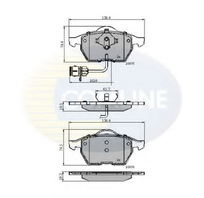 Комплект тормозных колодок, дисковый тормоз COMLINE CBP1715