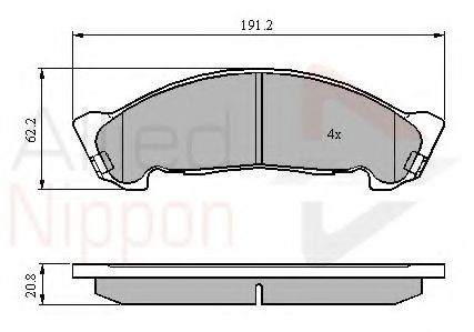 Комплект тормозных колодок, дисковый тормоз COMLINE ADB01175