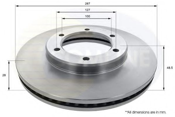 Тормозной диск COMLINE ADC2512V