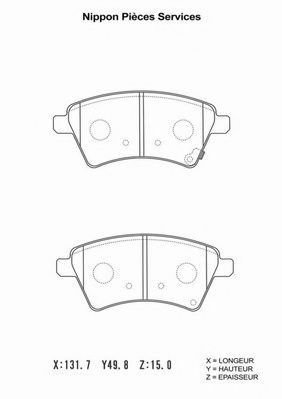 Комплект тормозных колодок, дисковый тормоз NPS S360I31