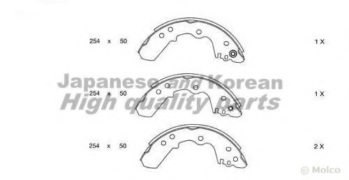 Комплект тормозных колодок ASHUKI 1050-5009