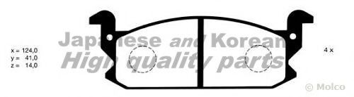 Комплект тормозных колодок, дисковый тормоз ASHUKI D092-02