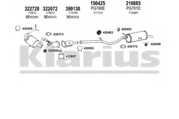 Система выпуска ОГ KLARIUS 631281E