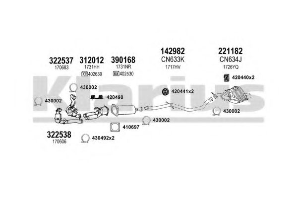 Система выпуска ОГ KLARIUS 180888E