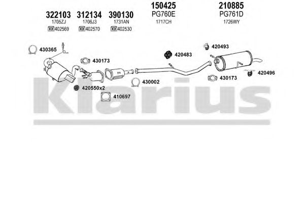 Система выпуска ОГ KLARIUS 631377E