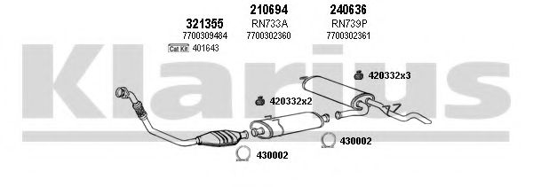 Система выпуска ОГ KLARIUS 720813E