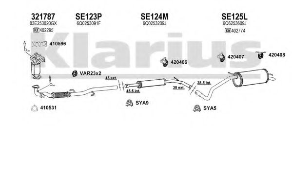 Система выпуска ОГ KLARIUS 931192U