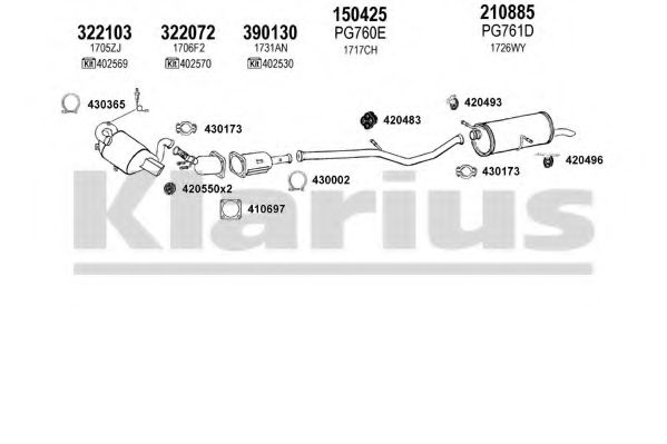 Система выпуска ОГ KLARIUS 630892E
